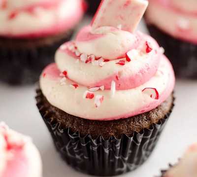 Candy Cane Swirl Cupcakes