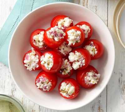 Cheese-Stuffed Cherry Tomatoes