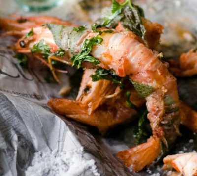 Easy Jumbo Shrimp Wrapped in Pancetta and Sage