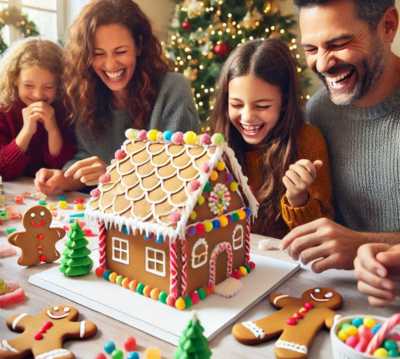 Gingerbread house competition Christmas Party Games