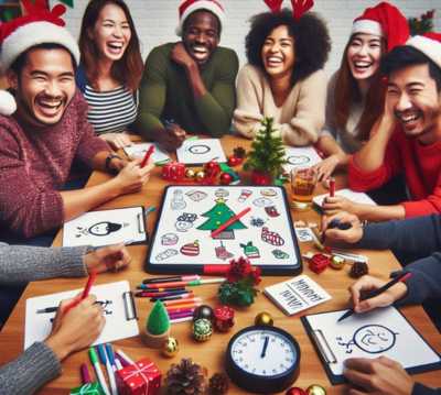 Holiday Pictionary Christmas Party Games