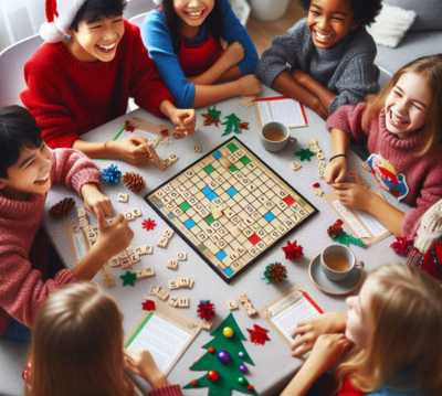 Holiday word scramble Christmas Party Games