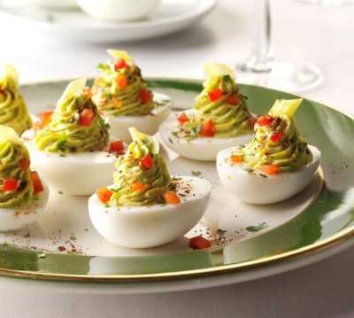 Pickled Pepperoncini Deviled Eggs