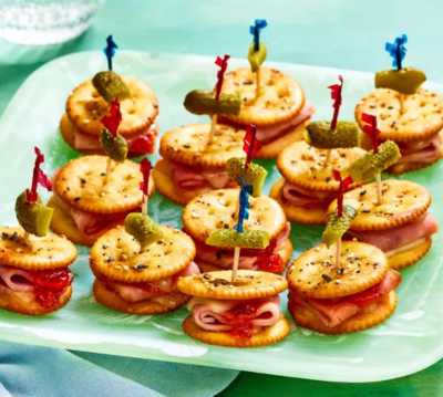 Ritz Cracker Party Sandwiches