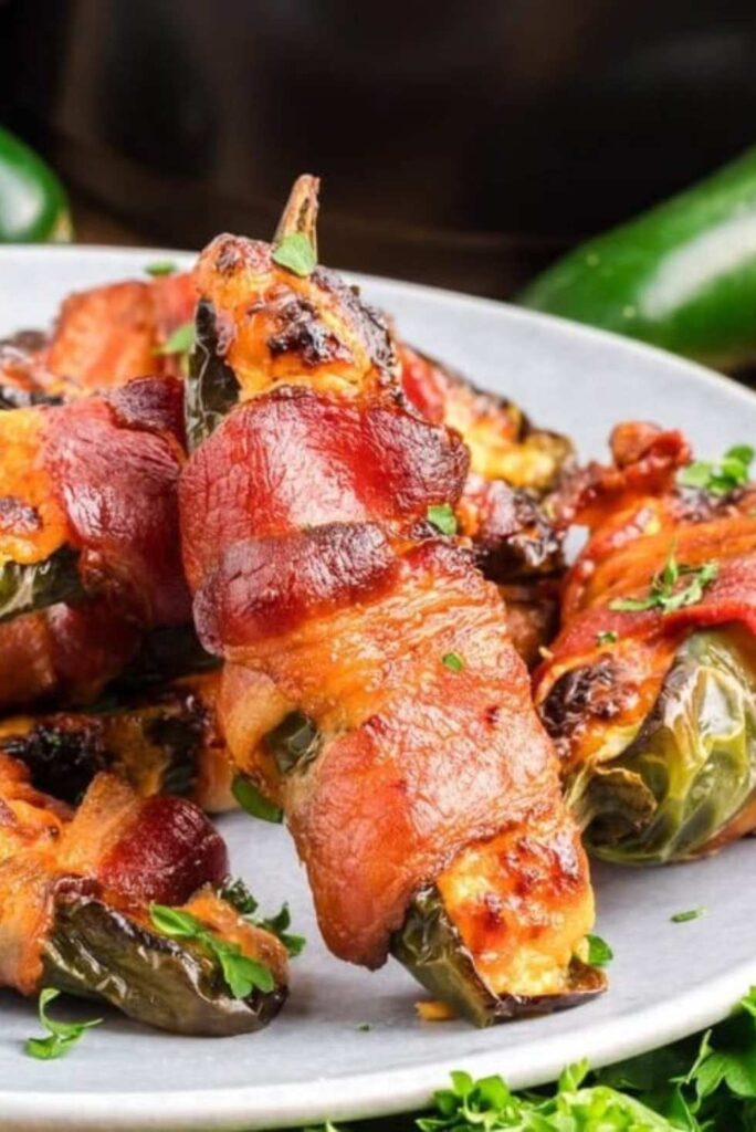 Air Fryer Bacon Wrapped Jalapeno Poppers