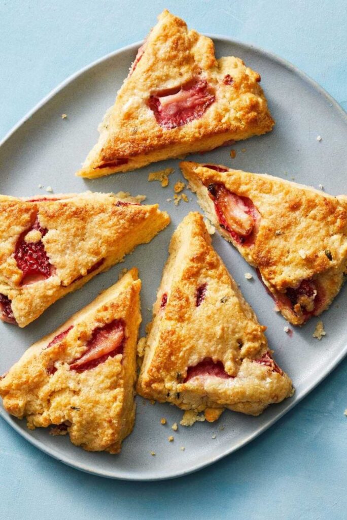 Air Fryer Strawberry-Thyme Mini Scones