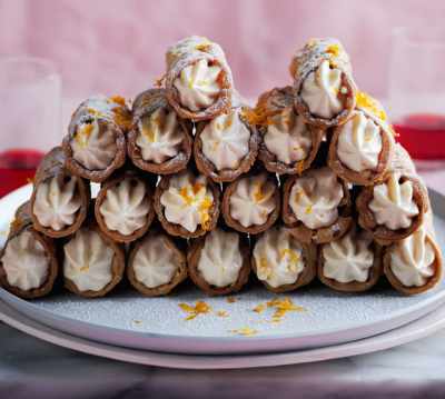 Campari and White Chocolate Cannoli