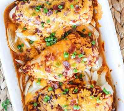 Cheesy Bacon BBQ Chicken Bake