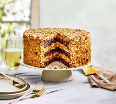 German Chocolate Cake with Coconut-Pecan Frosting