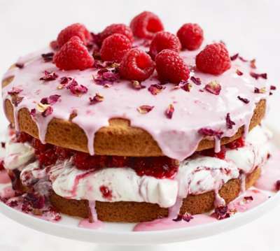 Rosewater & Raspberry Sponge Cake