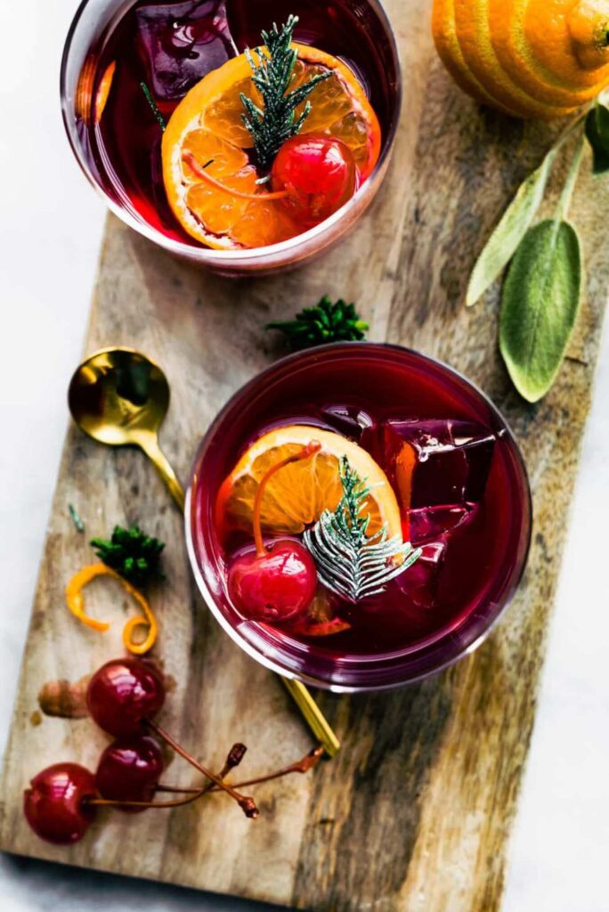 Yuletide Moon Red Wine Cocktails