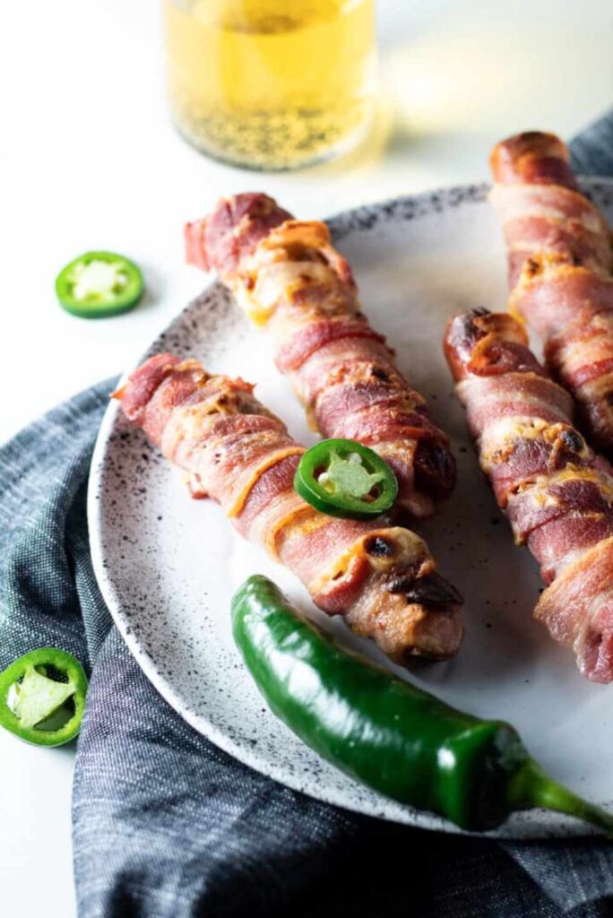 Bacon Wrapped Jalapeno Popper Hot Dogs