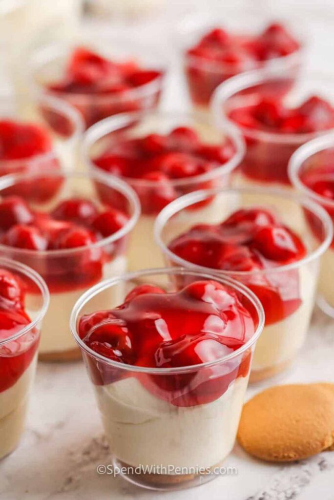 Cherry Cheesecake Cups-Best Mini Dessert Cup Recipes