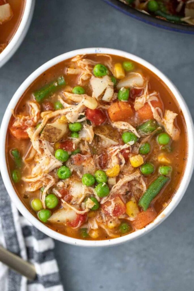 Chicken Vegetable Soup-Healthy Crock-Pot Recipes