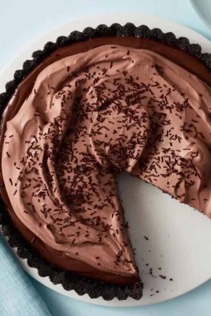 Chocolate Tart with Cocoa Whipped Cream-Best Spring Desserts