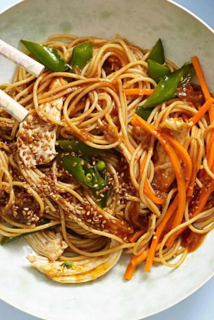 Classic Sesame Noodles with Chicken-Healthy Weeknight Dinners