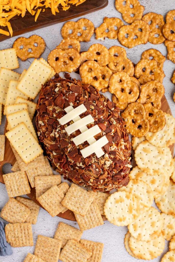 Football Cheese Ball-Game Day Appetizers and Dips for Football Parties