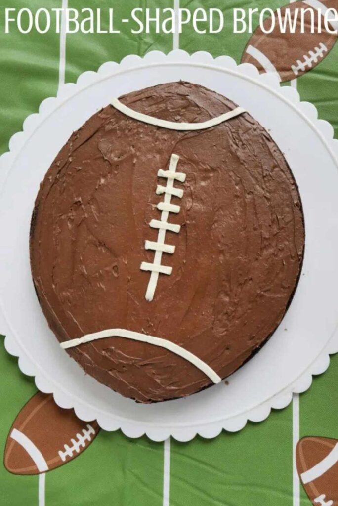 Football-Shaped Brownie-Game Day Appetizers and Dips for Football Parties