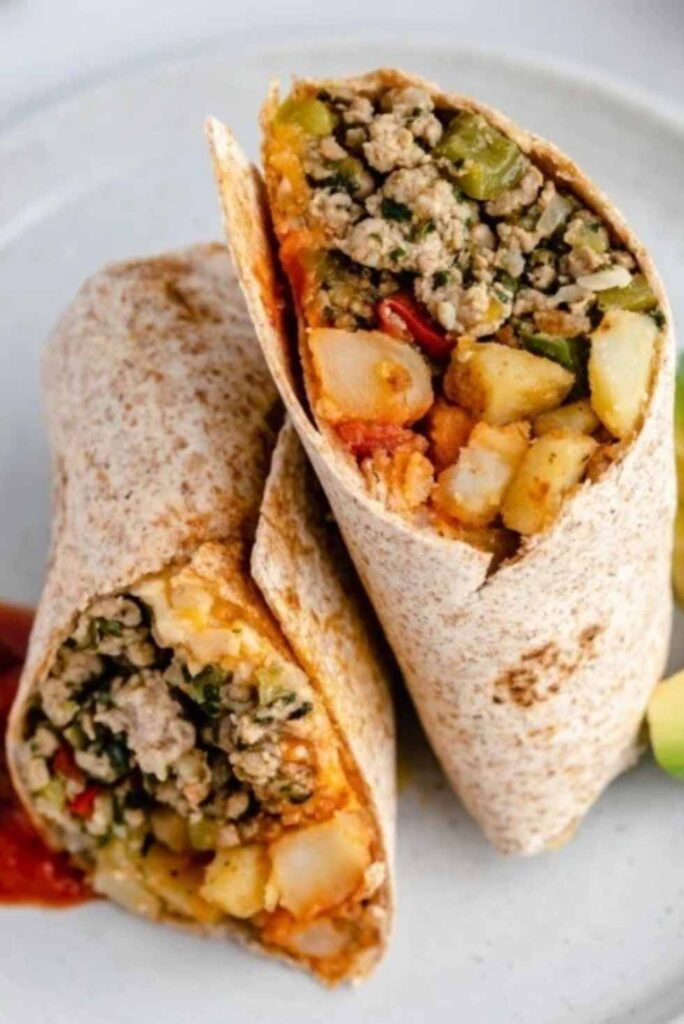 Freezer-Friendly Green Chile Chicken Burritos-Healthy Lunch Wrap Ideas