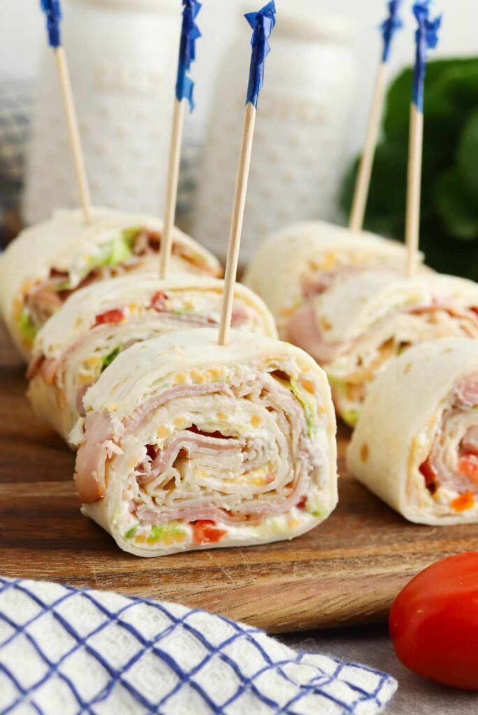 Ham And Turkey Pinwheels-Easy Movie Night Snacks