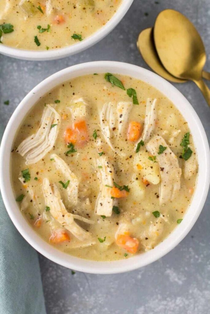 Healthy Chicken Pot Pie Soup-Healthy Crock-Pot Recipes