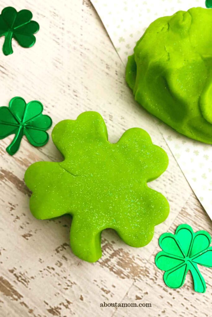 Homemade Playdough for St. Patrick’s Day