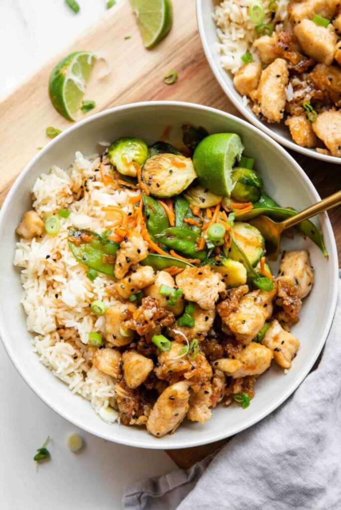 Honey Sesame Chicken Meal Prep Bowls