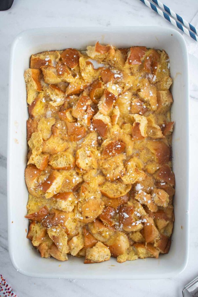 Hot Dog Bun French Toast Bake