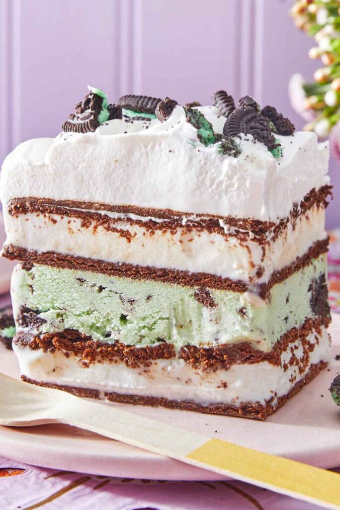 Ice Cream Sandwich Cake-St. Patrick's Day Dessert