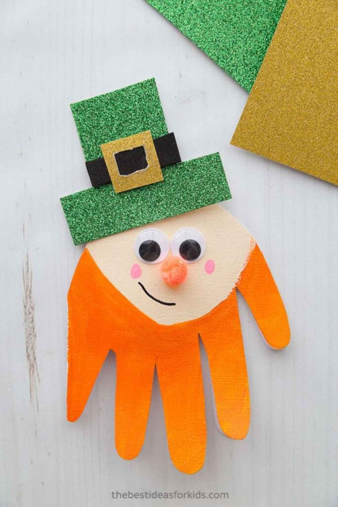 Leprechaun Handprint Craft-Easy St. Patrick's Day Crafts