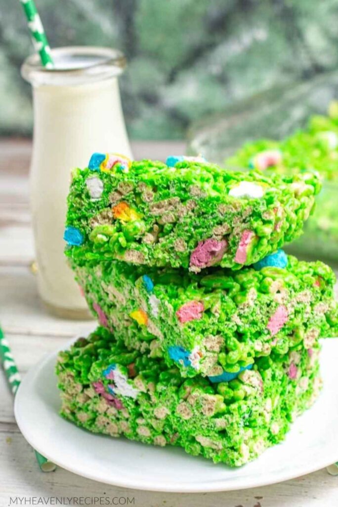 Lucky Charms Rice Krispie Treats-St. Patrick's Day Dessert