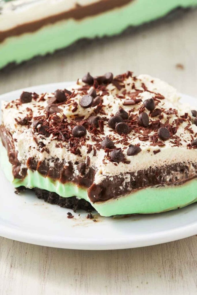 Mint Chip Lasagna-St. Patrick's Day Dessert