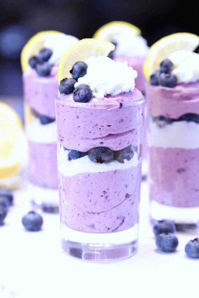 No Bake Blueberry Cheesecake-Best Mini Dessert Cup Recipes