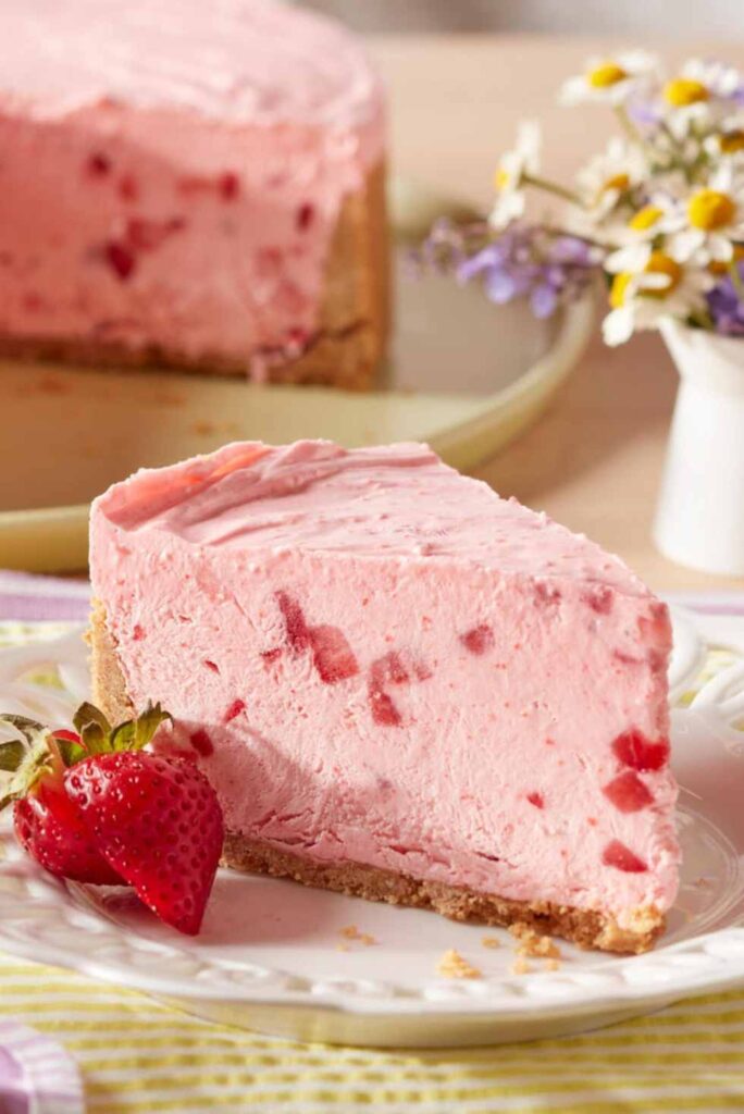 No-Bake Strawberry Cheesecake-Best Spring Desserts