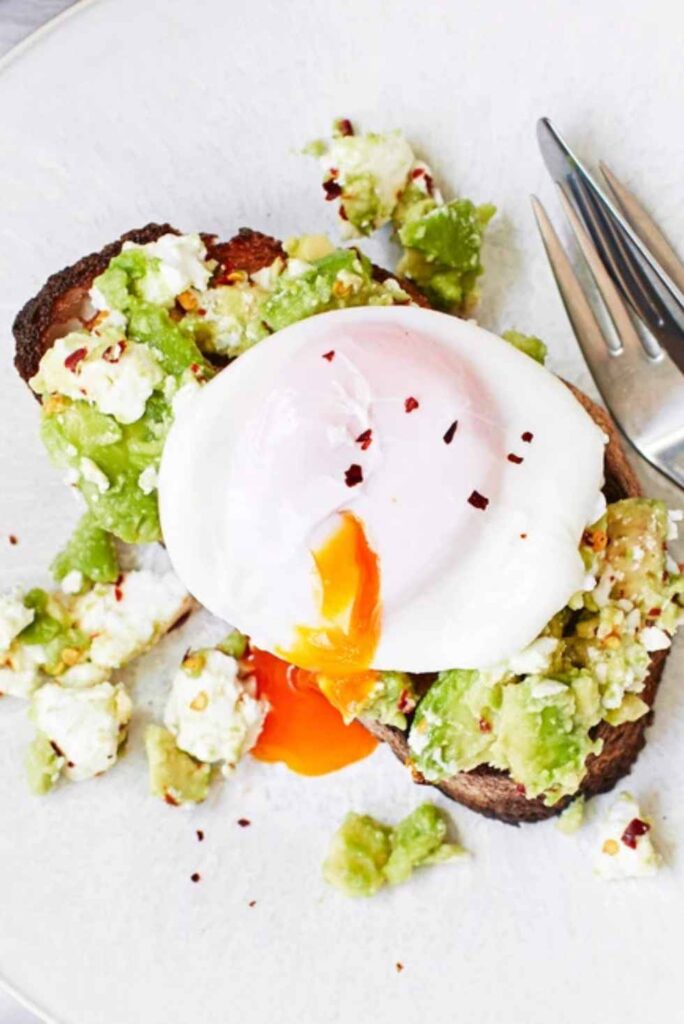 Poached eggs on avocado & feta toast-Quick Breakfast Recipes