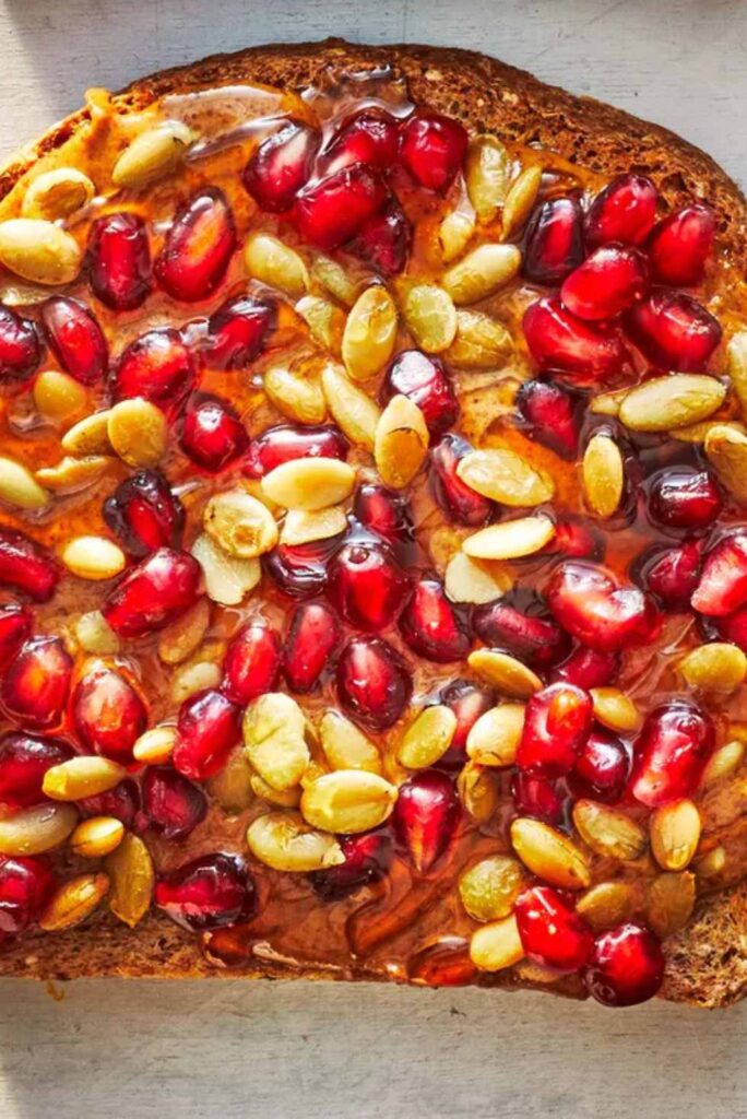 Pomegranate Almond Toast-Easy Breakfast Recipes