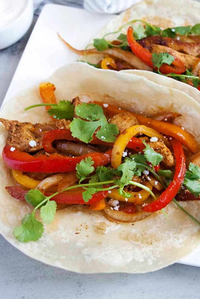 Quick Skillet Chicken Fajitas-Healthy Weeknight Dinners