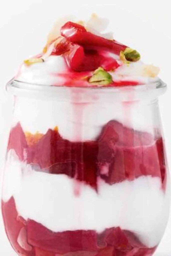 Rhubarb coconut fool-Best Mini Dessert Cup Recipes