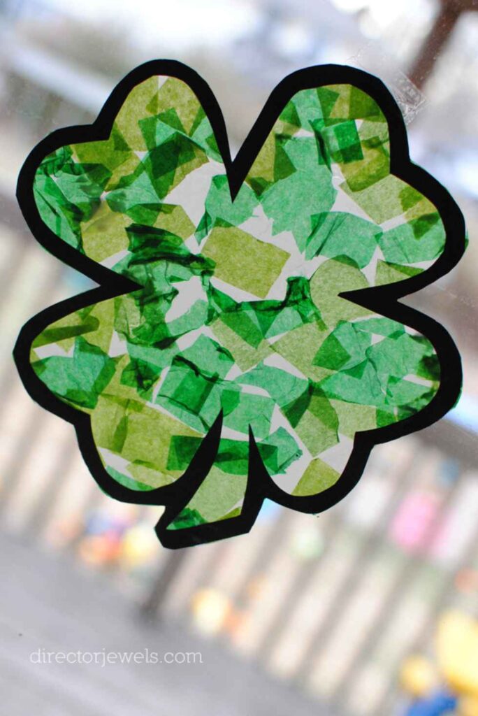 Shamrock Sun Catcher-Easy St. Patrick's Day Crafts