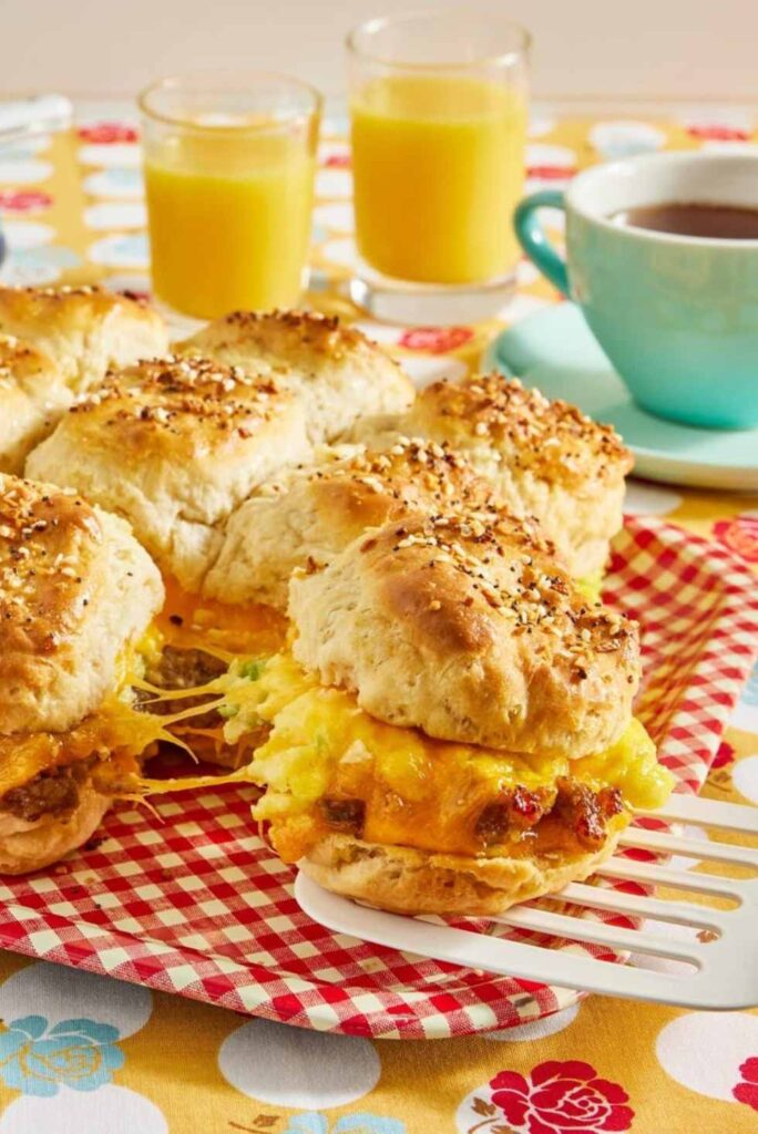 Sheet Pan Biscuit Breakfast Sandwiches-Fun Easter Brunch Ideas