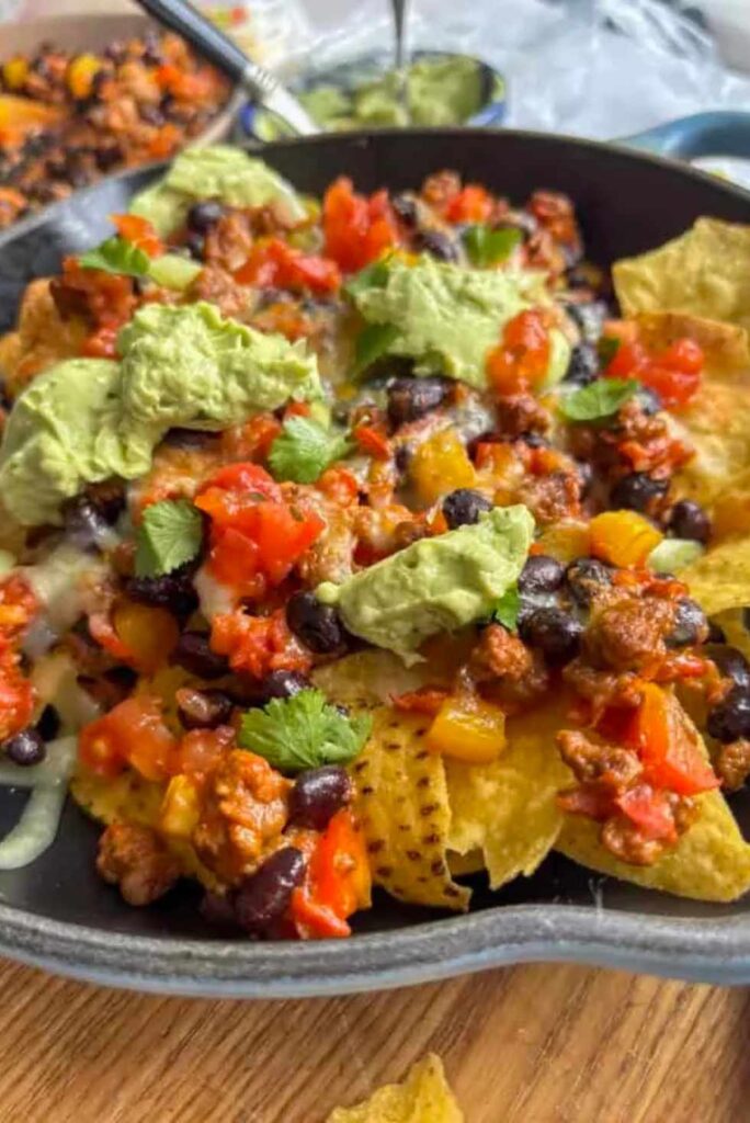 Skillet Nachos-Game Day Appetizers and Dips for Football Parties