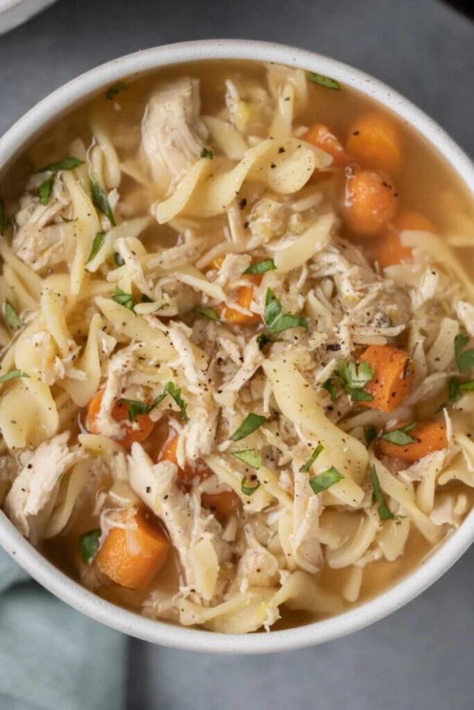 Slow Cooker Chicken Noodle Soup-Healthy Crock-Pot Recipes