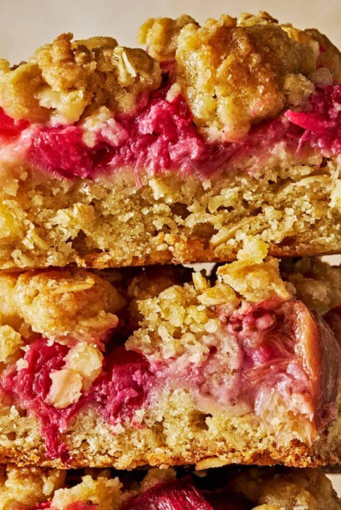 Strawberry-Rhubarb Crumble Bars-Best Spring Desserts