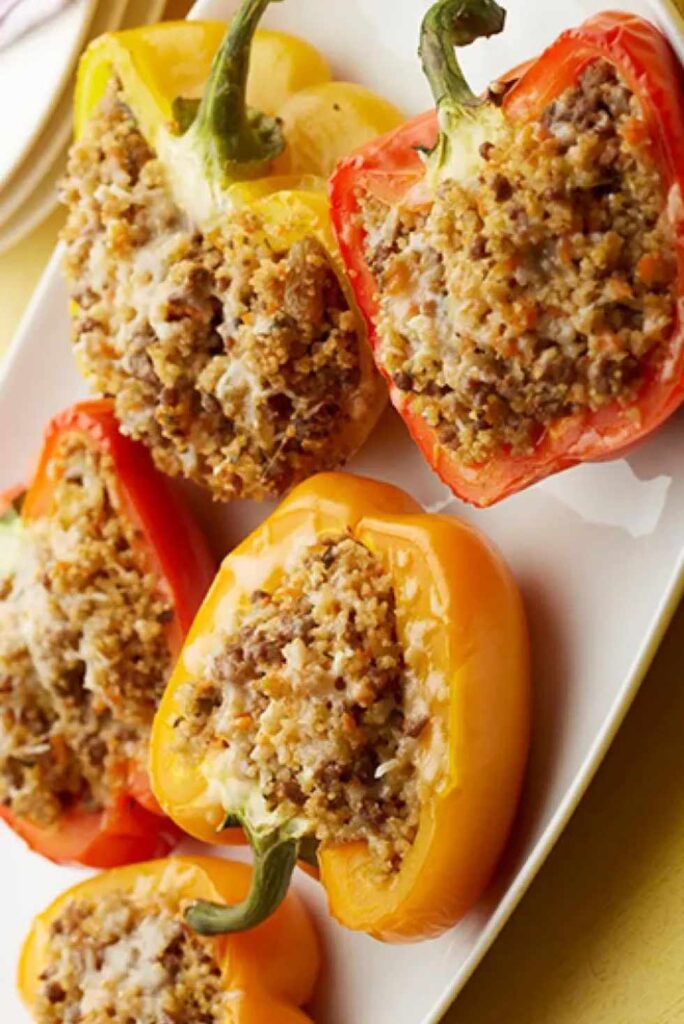 Sweet and Sour Couscous-Stuffed Peppers-Healthy Weeknight Dinners