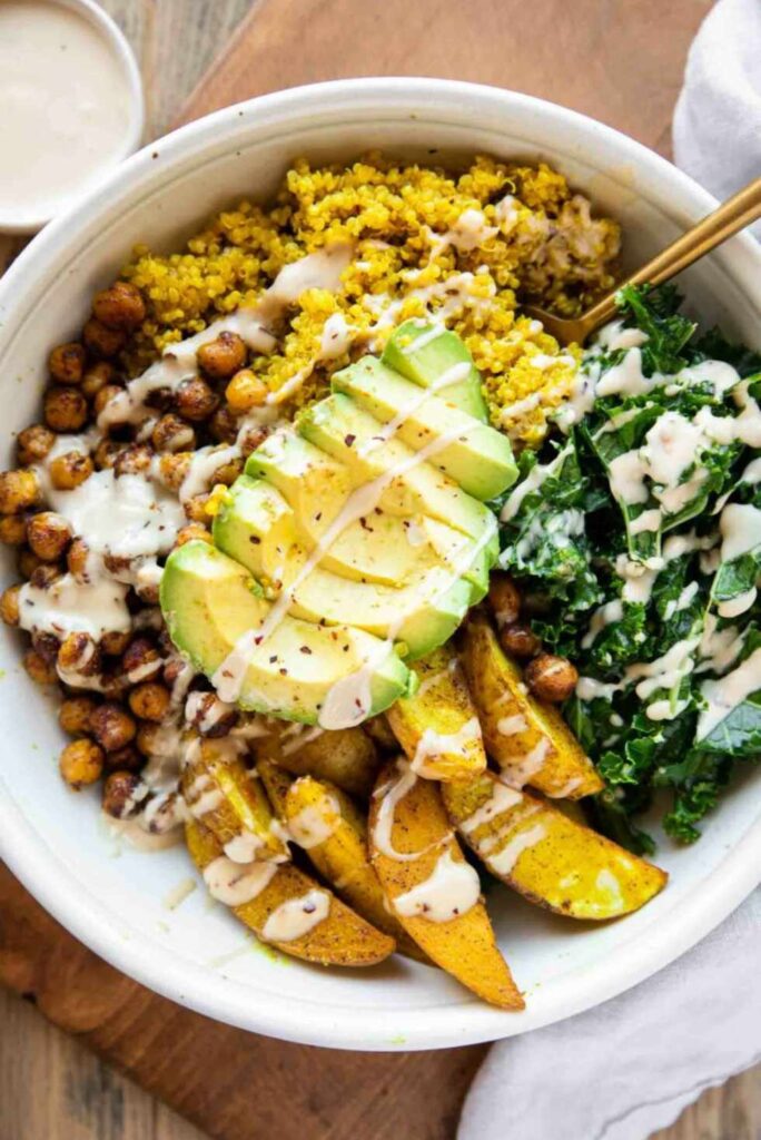 Vegan Turmeric Quinoa Power Bowls-Healthy Weeknight Dinners