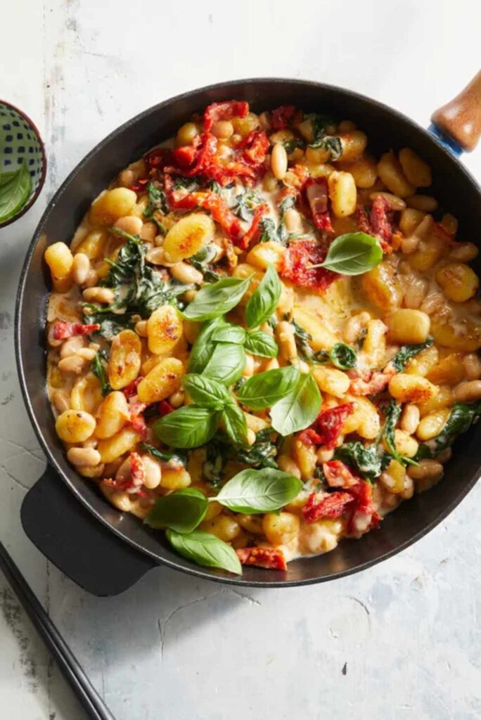 White Bean & Sun-Dried Tomato Gnocchi-Healthy Weeknight Dinners