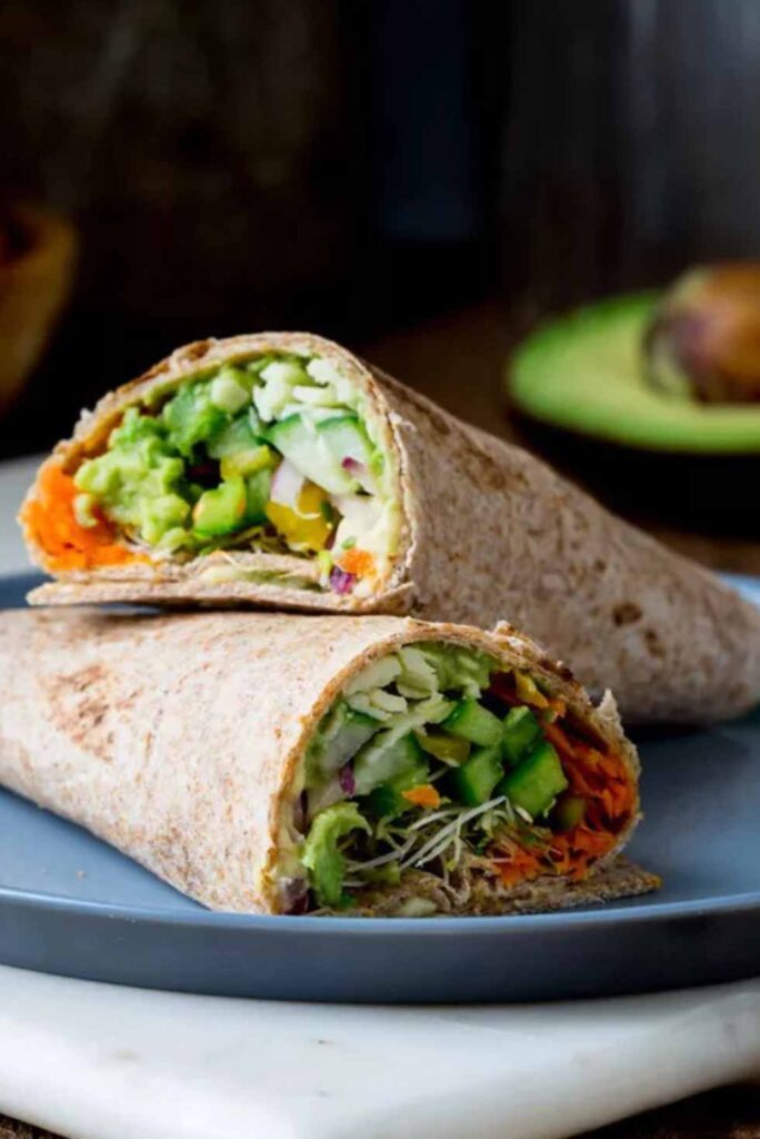 Whole-Wheat Veggie Wrap-Healthy Lunch Wrap Ideas