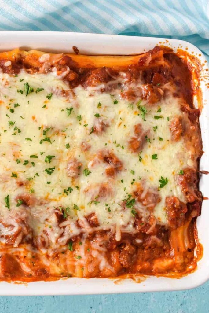 Baked Manicotti-Valentine's Day recipes