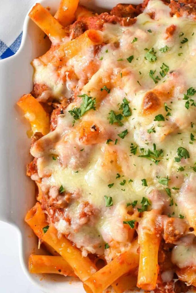 Baked Ziti with Sausage-Valentine's Day recipes