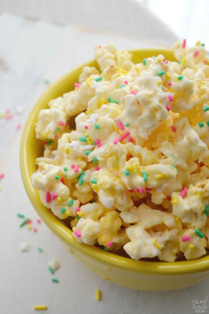 Bunny Mix Cake Batter Popcorn-Easter Snack Mix Recipes